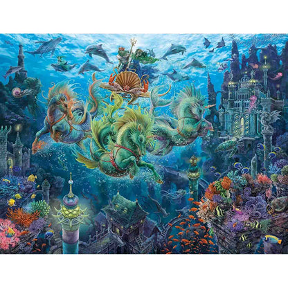 PUZZLE LUMEA DE SUB APE, 2000 PIESE - RAVENSBURGER (RVSPA17115) - Libelula Vesela - Jucarii