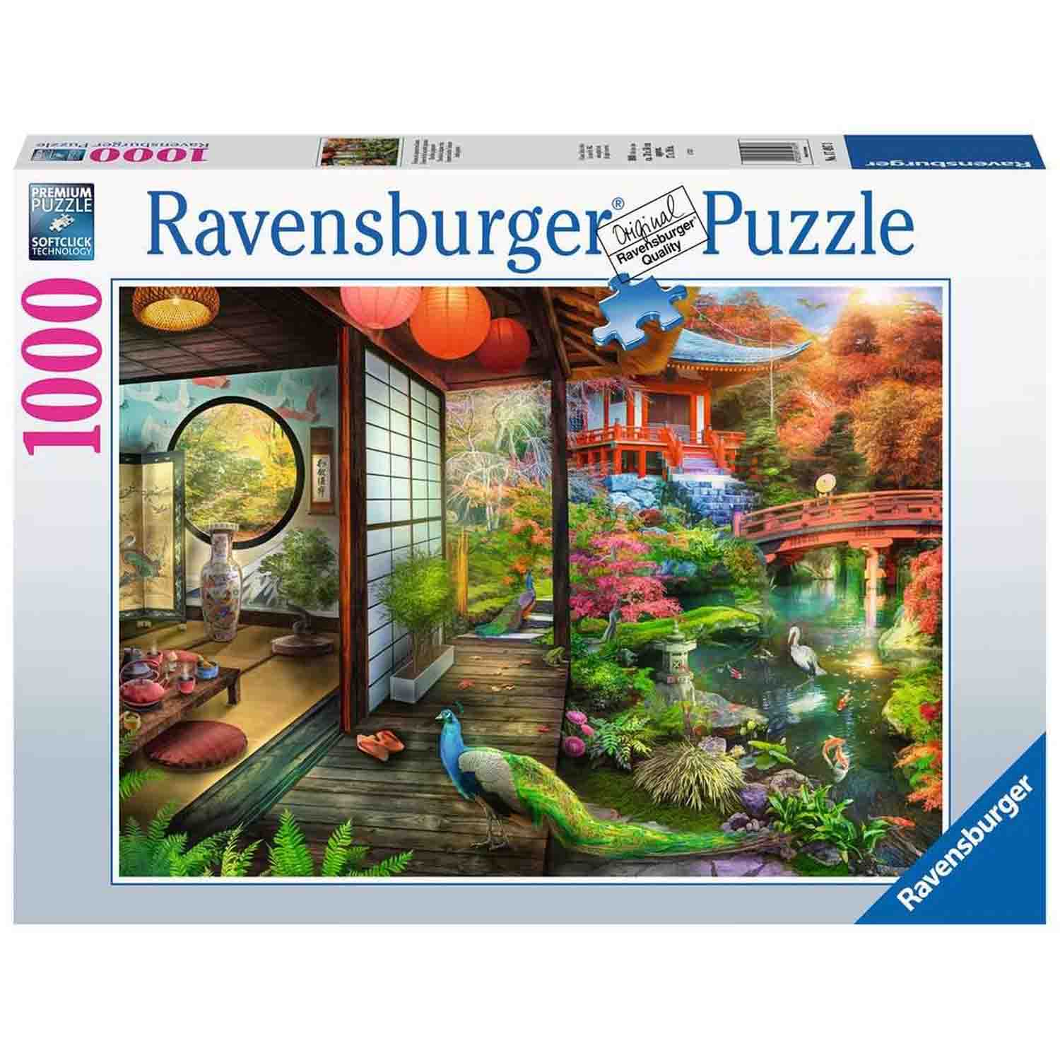 PUZZLE GRADINA JAPONEZA, 1000 PIESE - RAVENSBURGER (RVSPA17497) - Libelula Vesela - Jucarii