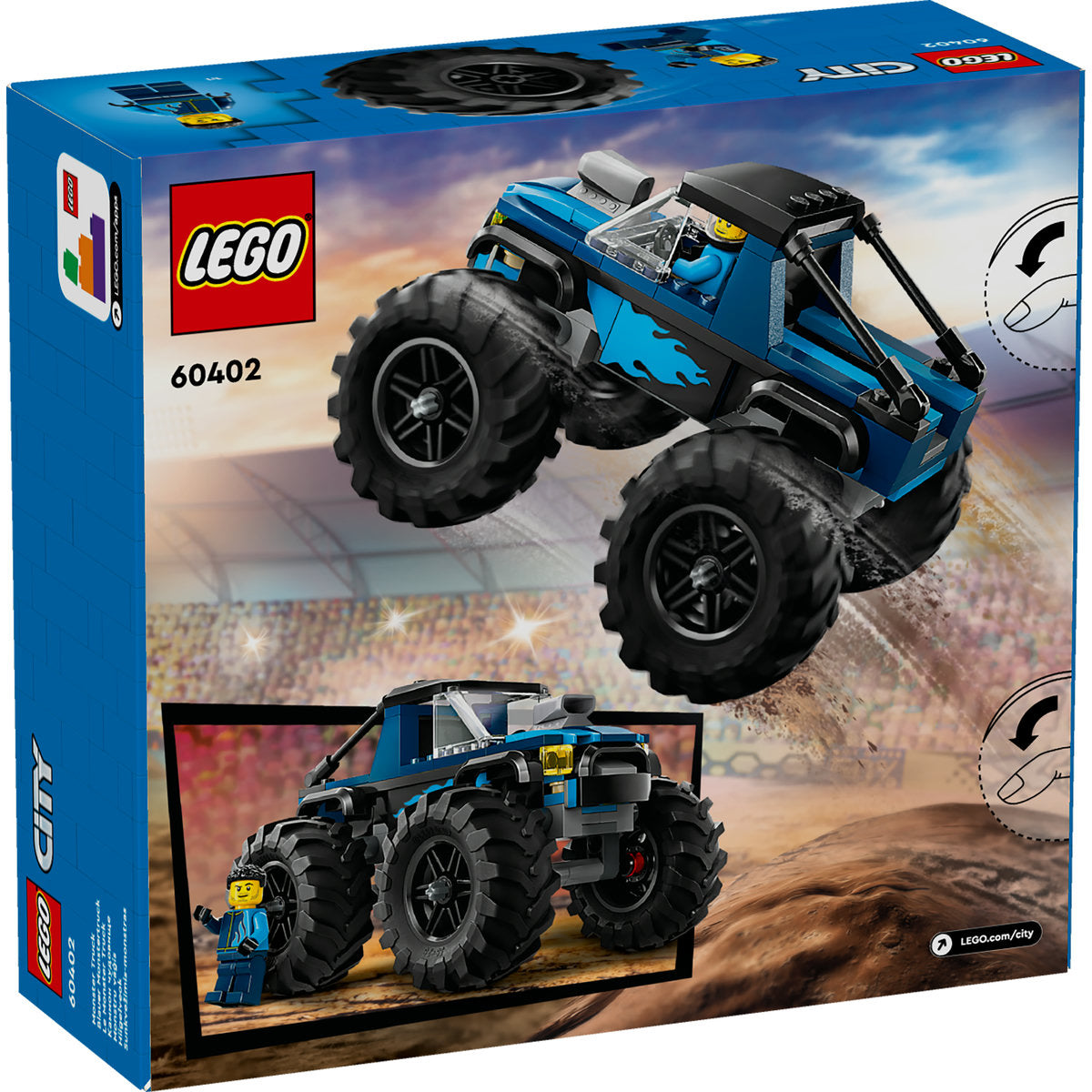 MONSTER TRUCK ALBASTRU - LEGO CITY - LEGO (60402) - Libelula Vesela - Jucarii