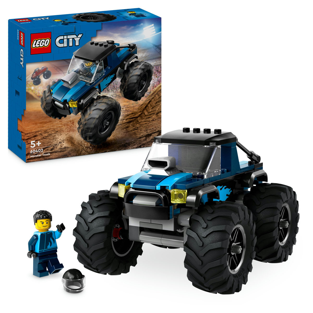 MONSTER TRUCK ALBASTRU - LEGO CITY - LEGO (60402) - Libelula Vesela - Jucarii