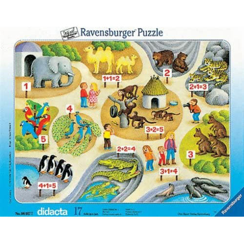 PUZZLE TIP RAMA SA NUMARAM PANA LA 5, 17 PIESE - RAVENSBURGER (RVSPC05233) - Libelula Vesela - Jucarii