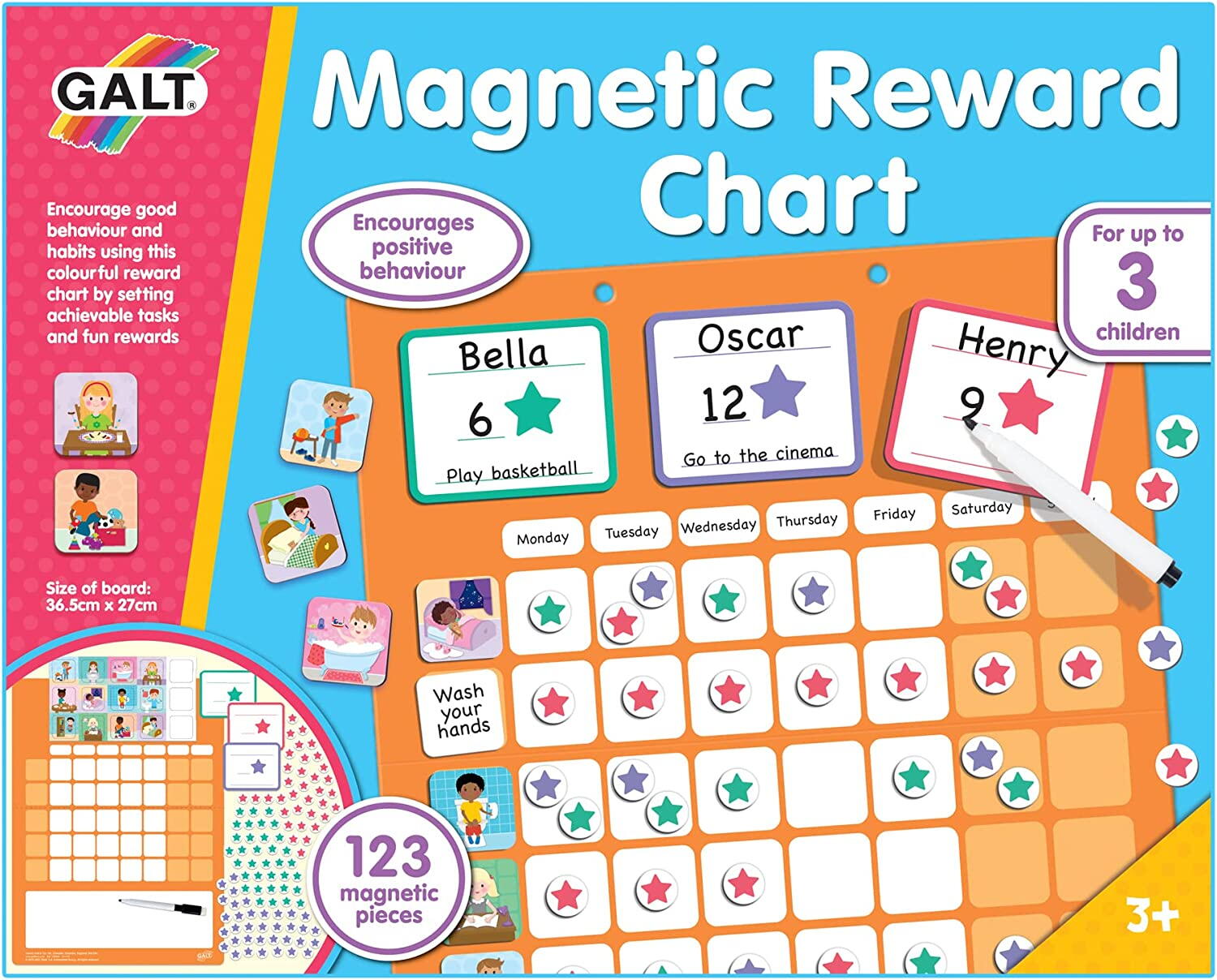 SET EDUCATIV MAGNETIC - PANOUL RECOMPENSELOR - GALT (1105605) - Libelula Vesela - Jucarii