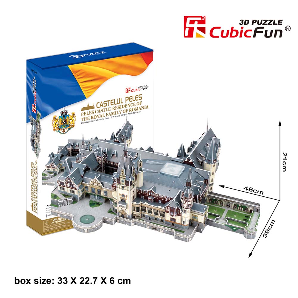 PUZZLE 3D CASTELUL PELES 179 PIESE - CUBICFUN (CUMC164h) - Libelula Vesela - Jucarii