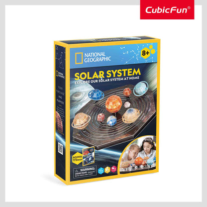 PUZZLE 3D SISTEMUL SOLAR 173 PIESE CU BROSURA IN ROMANA - CUBICFUN (CUDS1087h) - Libelula Vesela - Jucarii