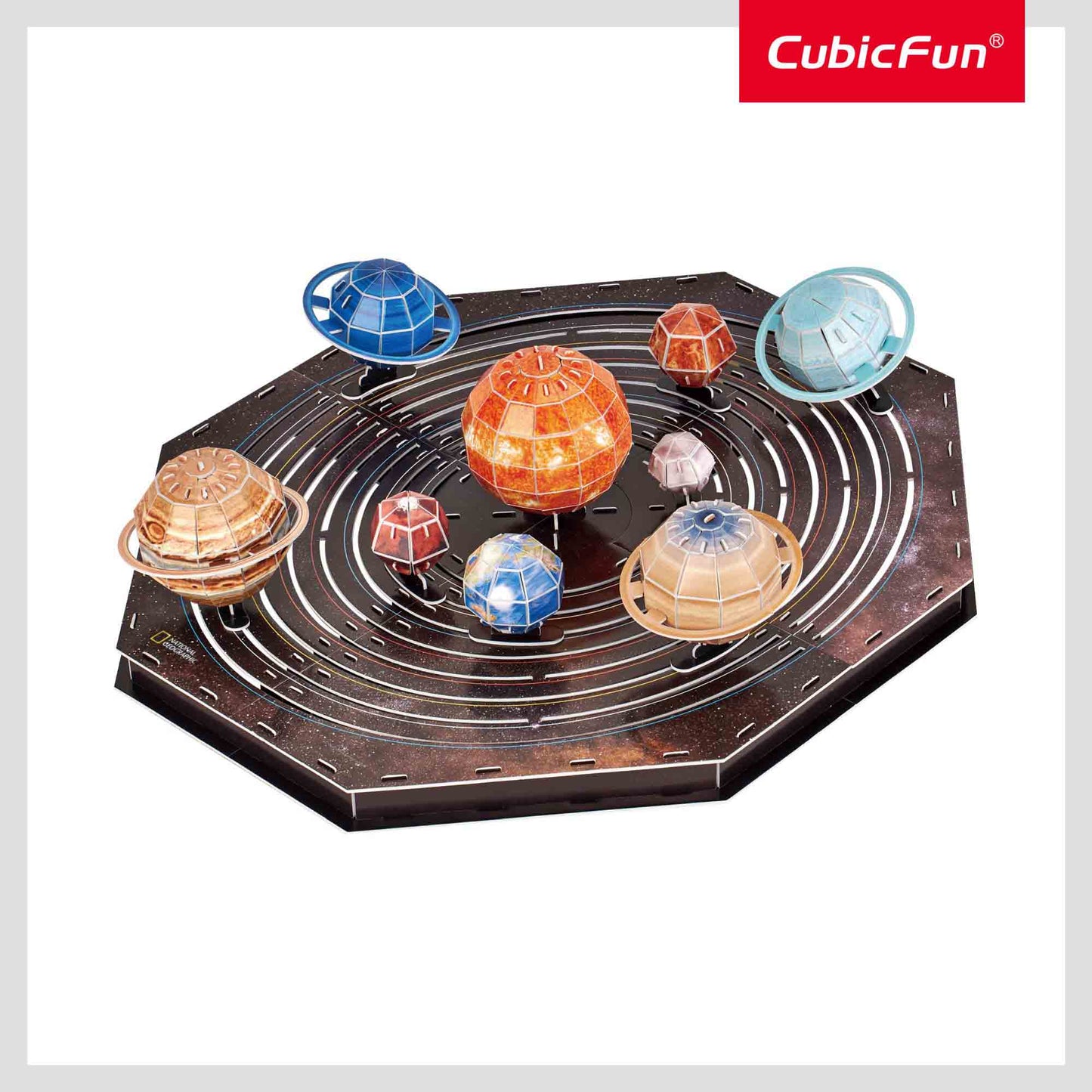 PUZZLE 3D SISTEMUL SOLAR 173 PIESE CU BROSURA IN ROMANA - CUBICFUN (CUDS1087h) - Libelula Vesela - Jucarii