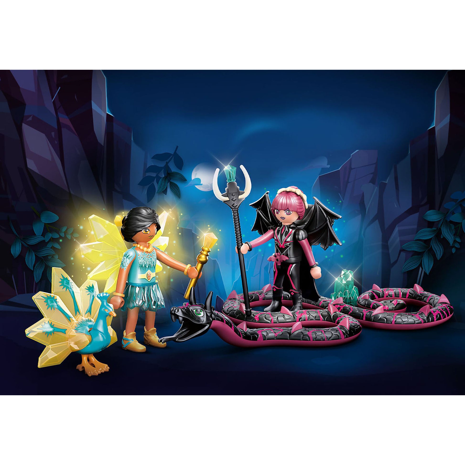 CRYSTAL FAIRY SI BAT FAIRY CU ANIMALUL DE SUFLET - PLAYMOBIL (PM70803) - Libelula Vesela - Jucarii