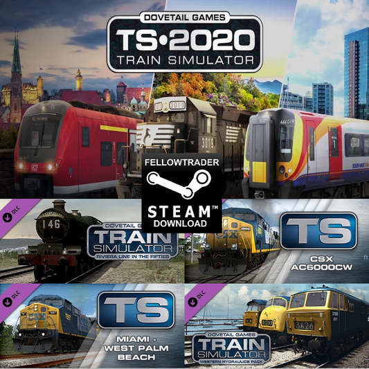 TRAIN SIMULATOR 2020 + 4 DLCS - STEAM - PC - WORLDWIDE - MULTILANGUAGE - Libelula Vesela - Jocuri video