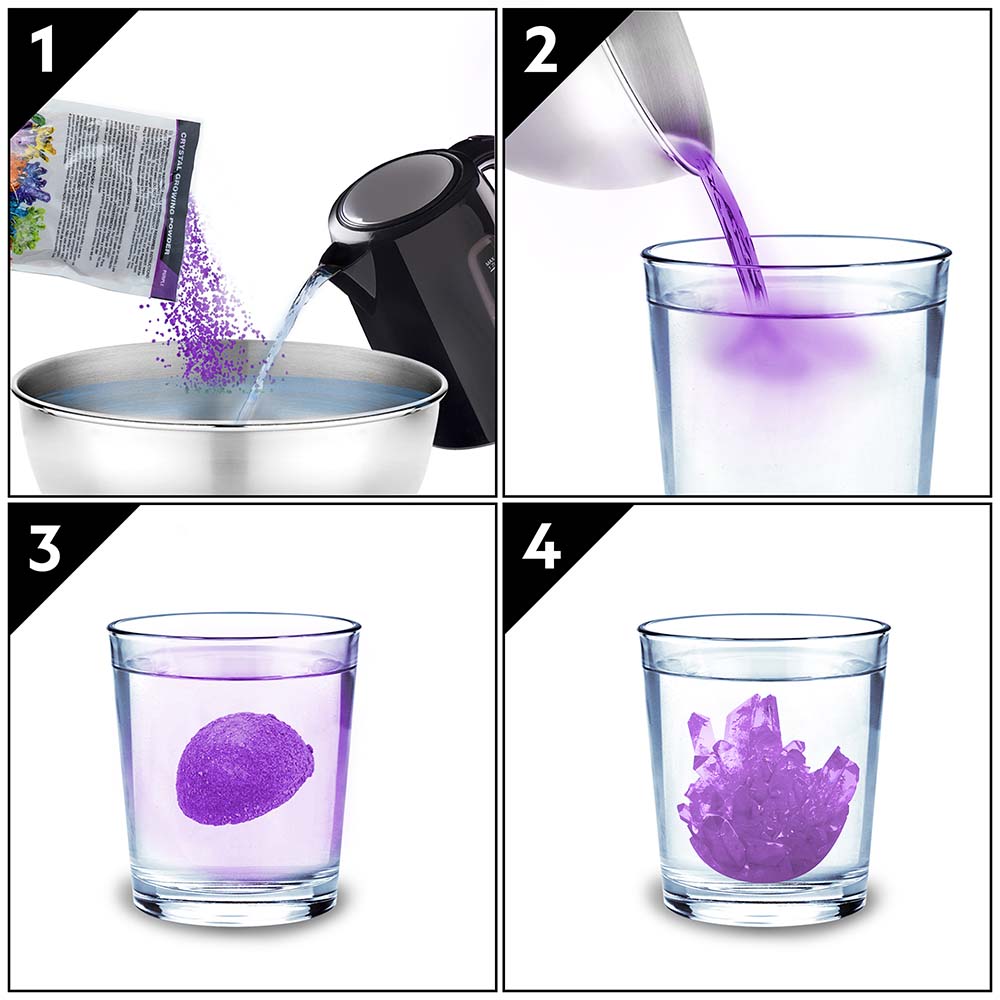 KIT CREATIV LABORATOR DE CRESTERE CRISTALE VIOLET - NATIONAL GEOGRAPHIC (NG29684) - Libelula Vesela - Jucarii