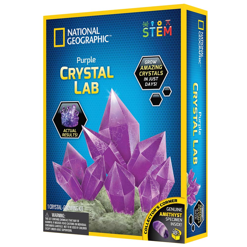 KIT CREATIV LABORATOR DE CRESTERE CRISTALE VIOLET - NATIONAL GEOGRAPHIC (NG29684) - Libelula Vesela - Jucarii