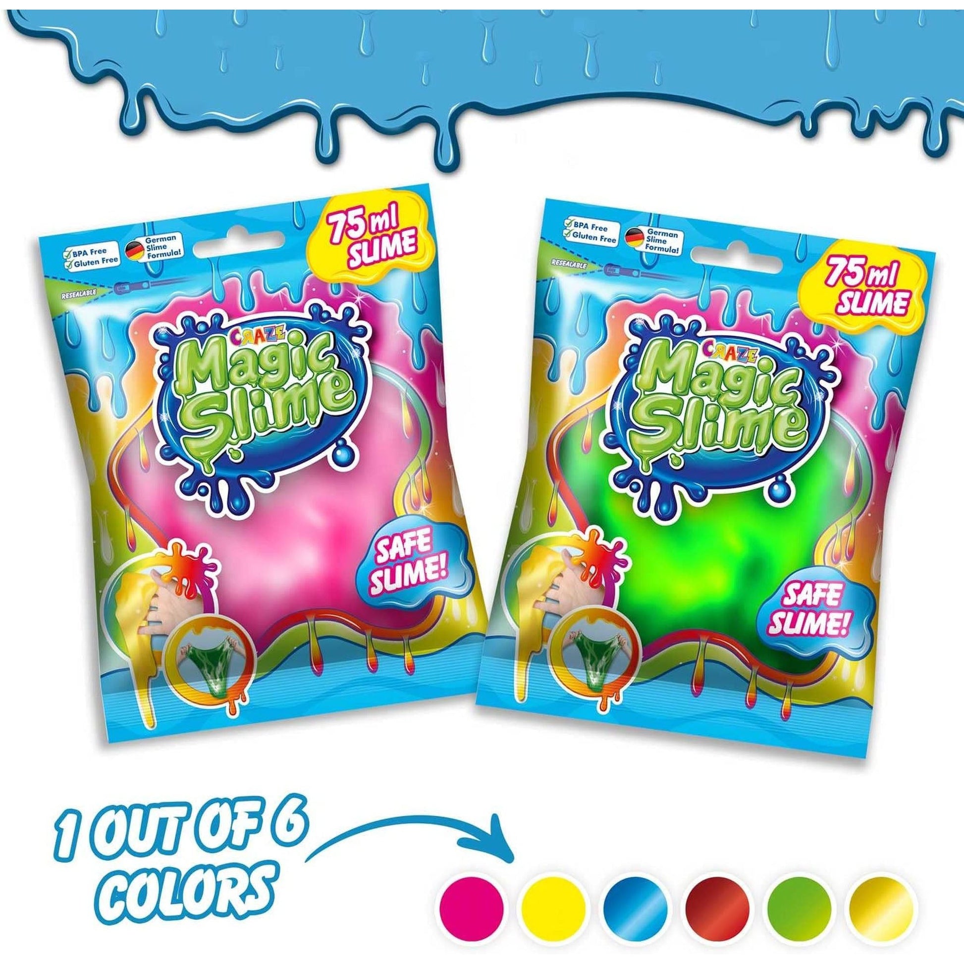 CRAZE - SLIME MAGIC IN PUNGUTA - DIVERSE CULORI - CRAZE (CRZ18583) - Libelula Vesela - Jucarii