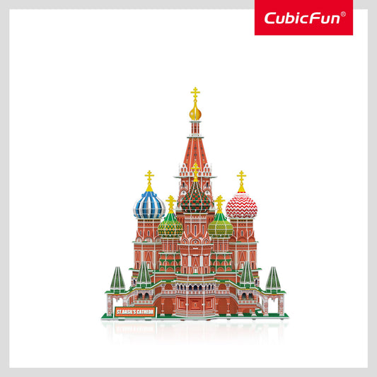 PUZZLE 3D+BROSURA-MOSCOVA 224 PIESE - CUBICFUN (CUDS0999H) - Libelula Vesela - Jucarii