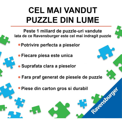 PUZZLE DUBA VOLKSWAGEN T1, 1000 PIESE - RAVENSBURGER (RVSPA17087) - Libelula Vesela - Jucarii