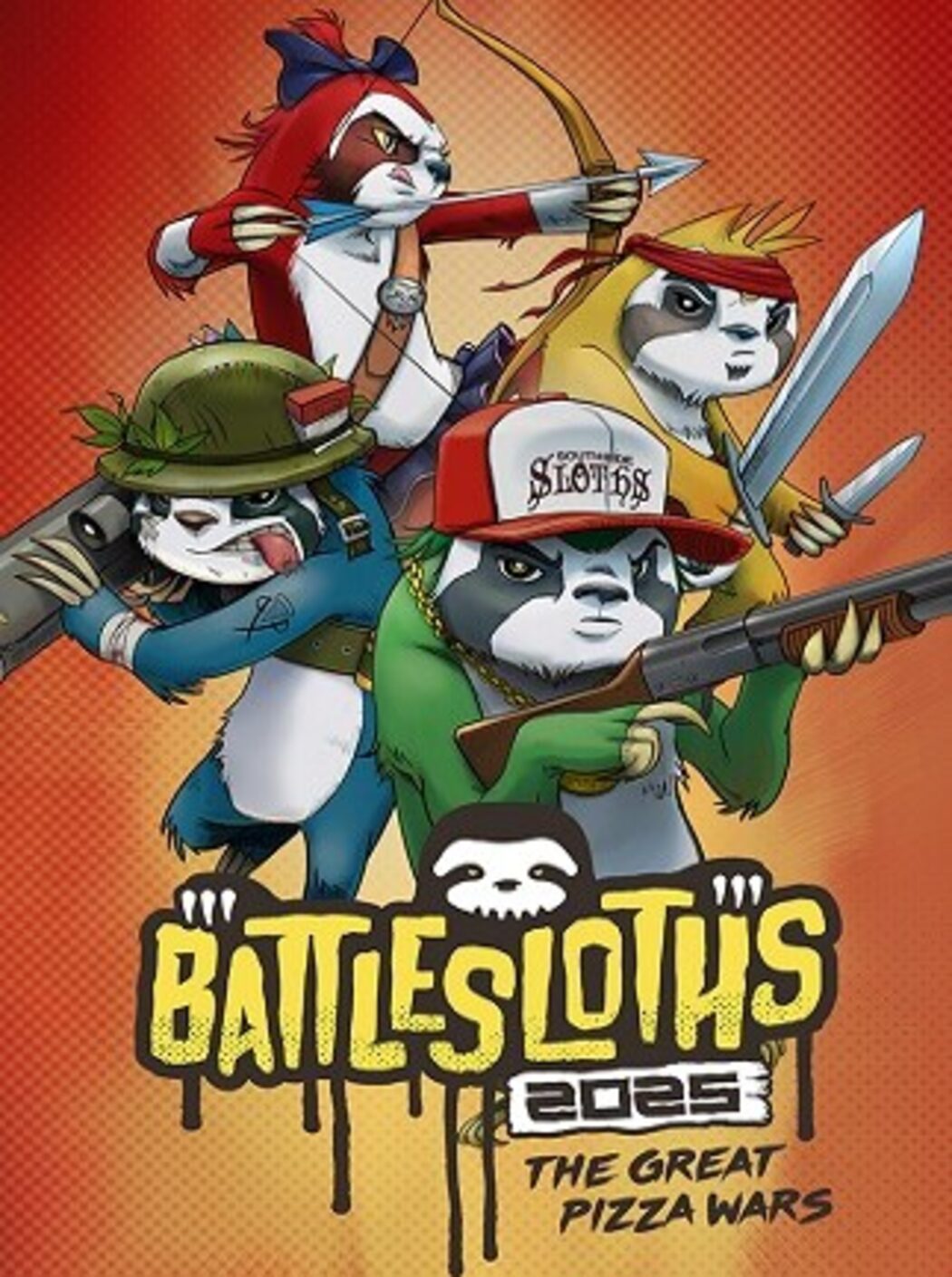 BATTLESLOTHS 2025: THE GREAT PIZZA WARS - STEAM - PC - WORLDWIDE - MULTILANGUAGE - Libelula Vesela - Jocuri video