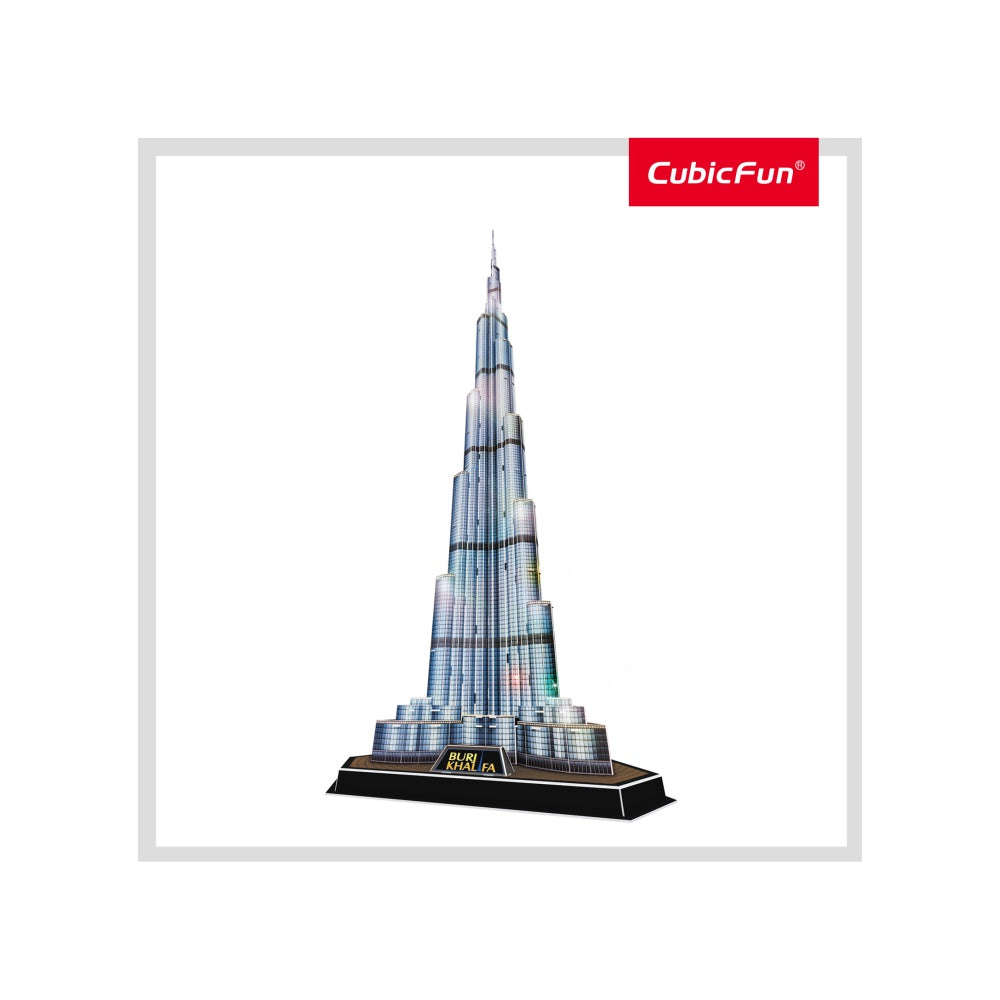 PUZZLE 3D LED BURJ KHALIFA 136 PIESE - CUBICFUN (CUL133H) - Libelula Vesela - Jucarii