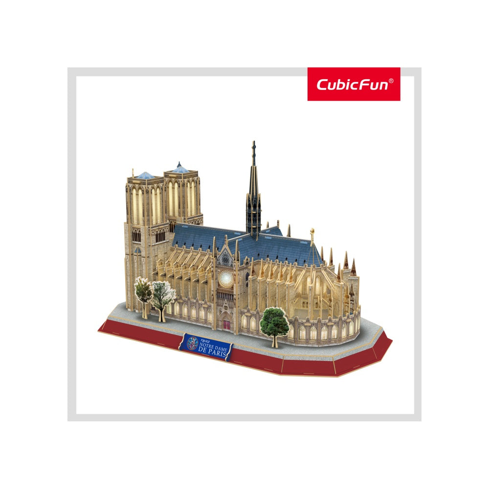 PUZZLE 3D LED NOTE DAME 149 PIESE - CUBICFUN (CUL173H) - Libelula Vesela - Jucarii