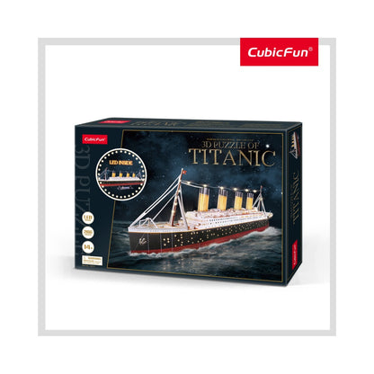 PUZZLE 3D LED TITANIC 266 PIESE - CUBICFUN (CUL521H) - Libelula Vesela - Jucarii