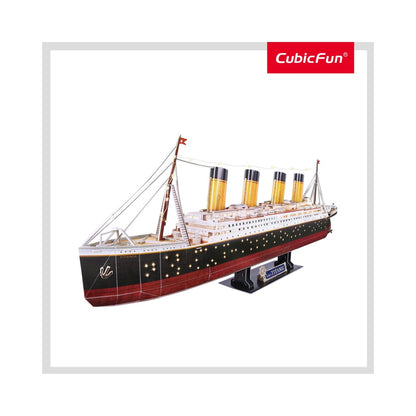 PUZZLE 3D LED TITANIC 266 PIESE - CUBICFUN (CUL521H) - Libelula Vesela - Jucarii