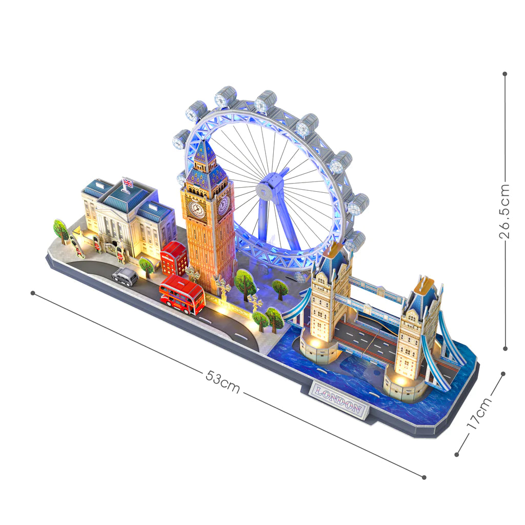 FUN CUBIC - 3D PUZZLE LED LONDON 186 PIECES - FUN CUBIC (CUL532h)