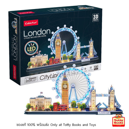 CUBIC FUN - PUZZLE 3D LED LONDRA 186 PIESE - CUBIC FUN (CUL532h) - Libelula Vesela - Jucarii