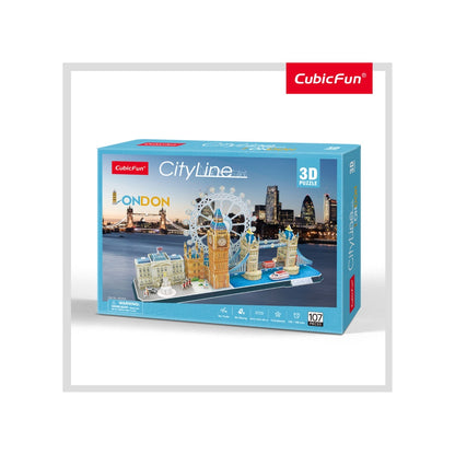 PUZZLE 3D LONDRA 107 PIESE - CUBICFUN (CUMC253H) - Libelula Vesela - Jucarii