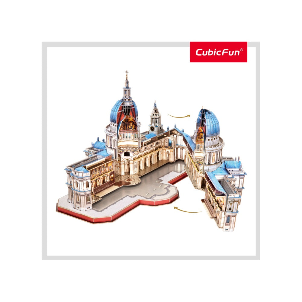 PUZZLE 3D CATEDRALA ST. PAUL (NIVEL COMPLEX 643 PIESE)  - CUBICFUN (CUMC270H) - Libelula Vesela - Jucarii