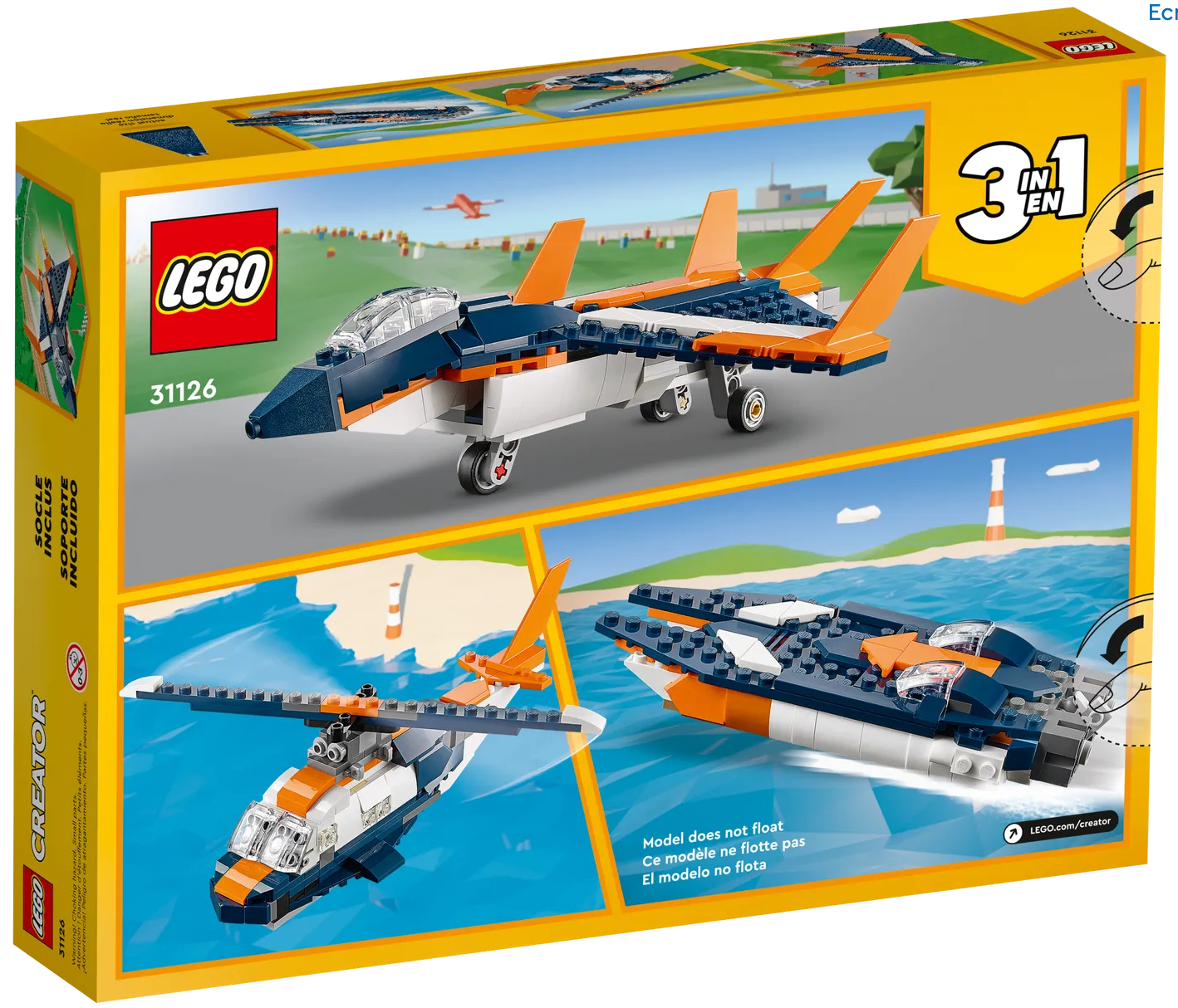 AVION SUPERSONIC - LEGO CREATOR (31126) - Libelula Vesela - Jucarii