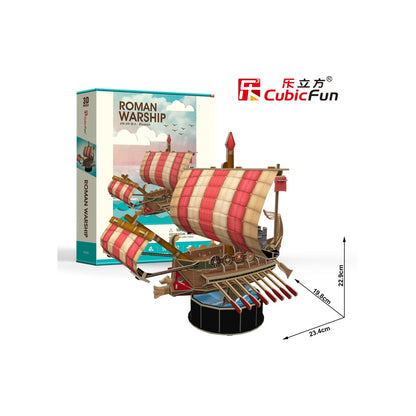 PUZZLE 3D NAVA ROMANA DE RAZBOI 85 PIESE - CUBICFUN (CUT4032H) - Libelula Vesela - Jucarii