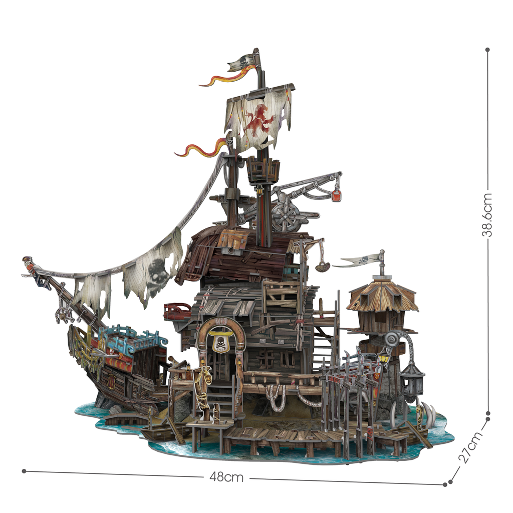 CUBIC FUN - PUZZLE 3D NAVA PIRATI 218 PIESE - CUBIC FUN (CUT4039h) - Libelula Vesela - Jucarii