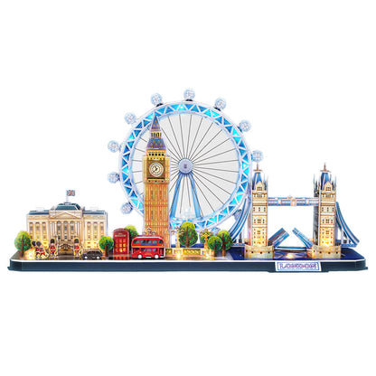 CUBIC FUN - PUZZLE 3D LED LONDRA 186 PIESE - CUBIC FUN (CUL532h) - Libelula Vesela - Jucarii