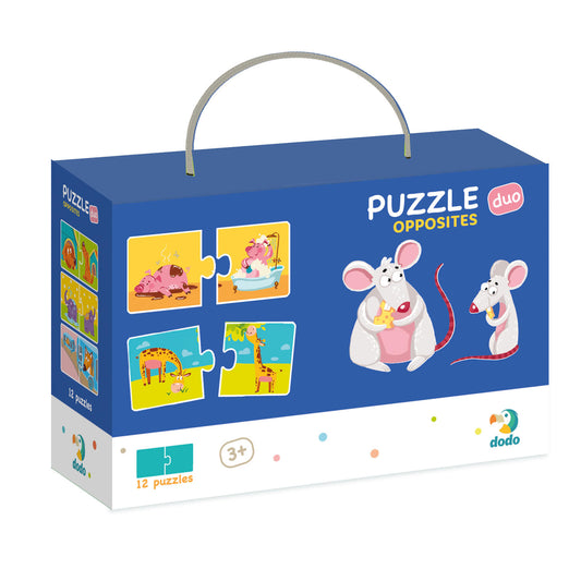 DUO PUZZLE - NOTIUNI OPUSE (2 PIESE) - DODO (DO300151) - Libelula Vesela - Jucarii