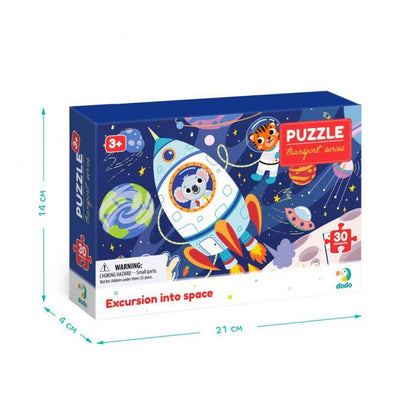 PUZZLE - CALATORIE PRIN SPATIU (30 PIESE) - DODO (DO300374) - Libelula Vesela - Jucarii