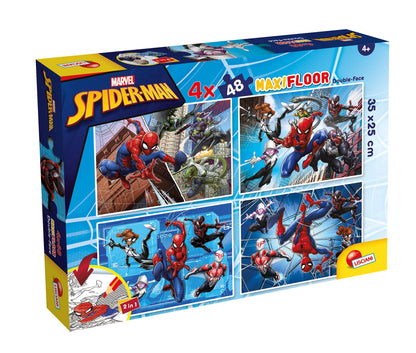 PUZZLE DE COLORAT MAXI  - SPIDERMAN (4 X 48 DE PIESE) - LISCIANI (L100385) - Libelula Vesela - Jucarii