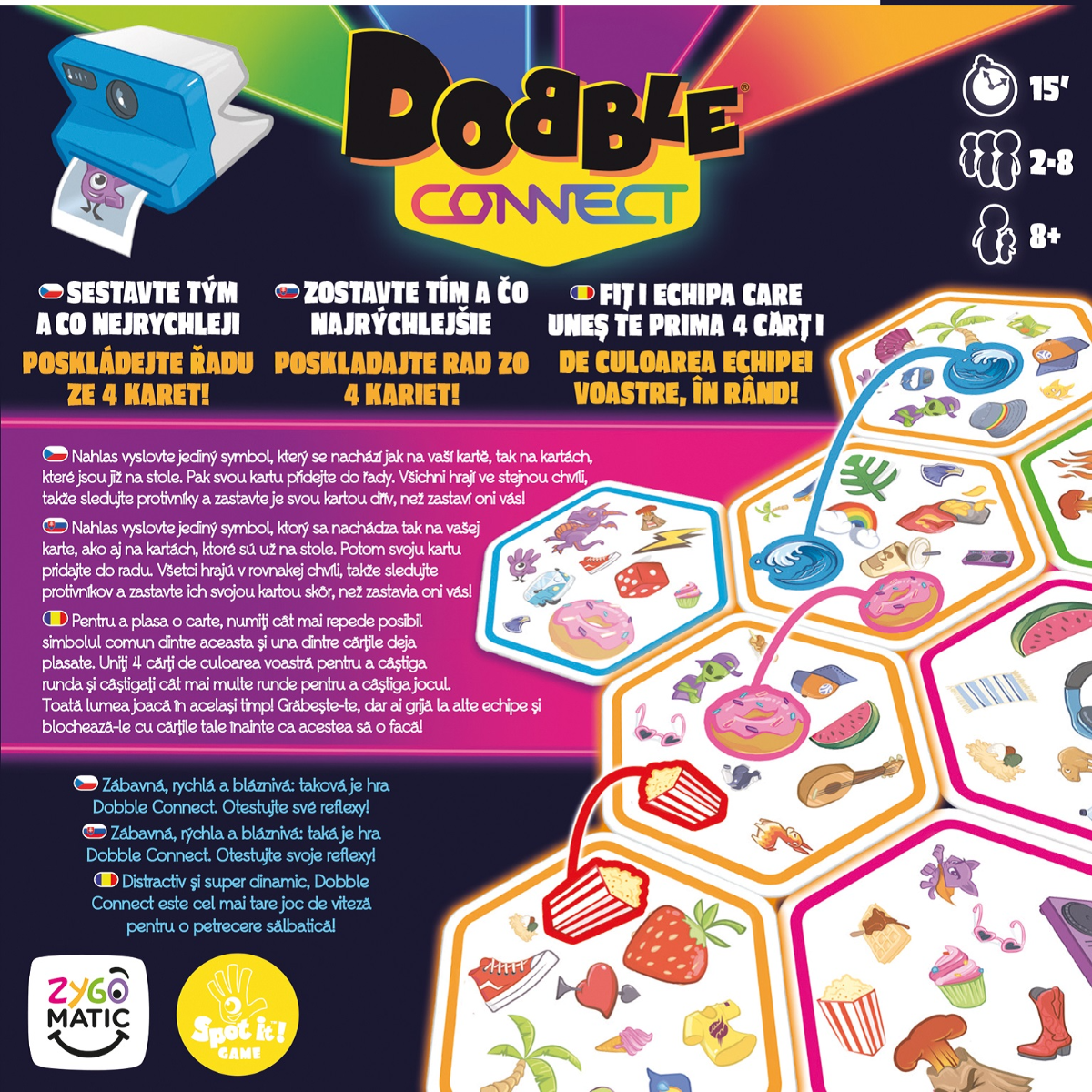 JOC DOBBLE CONNECT - ASMODEE (DOB4C07CSSKRO) - Libelula Vesela - Jucarii