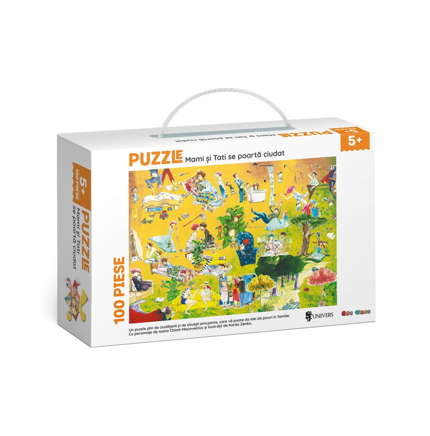 PUZZLE - MAMI SI TATI SE POARTA CIUDAT (100 PIESE) - EDU CLASS (EDU005) - Libelula Vesela - Jucarii