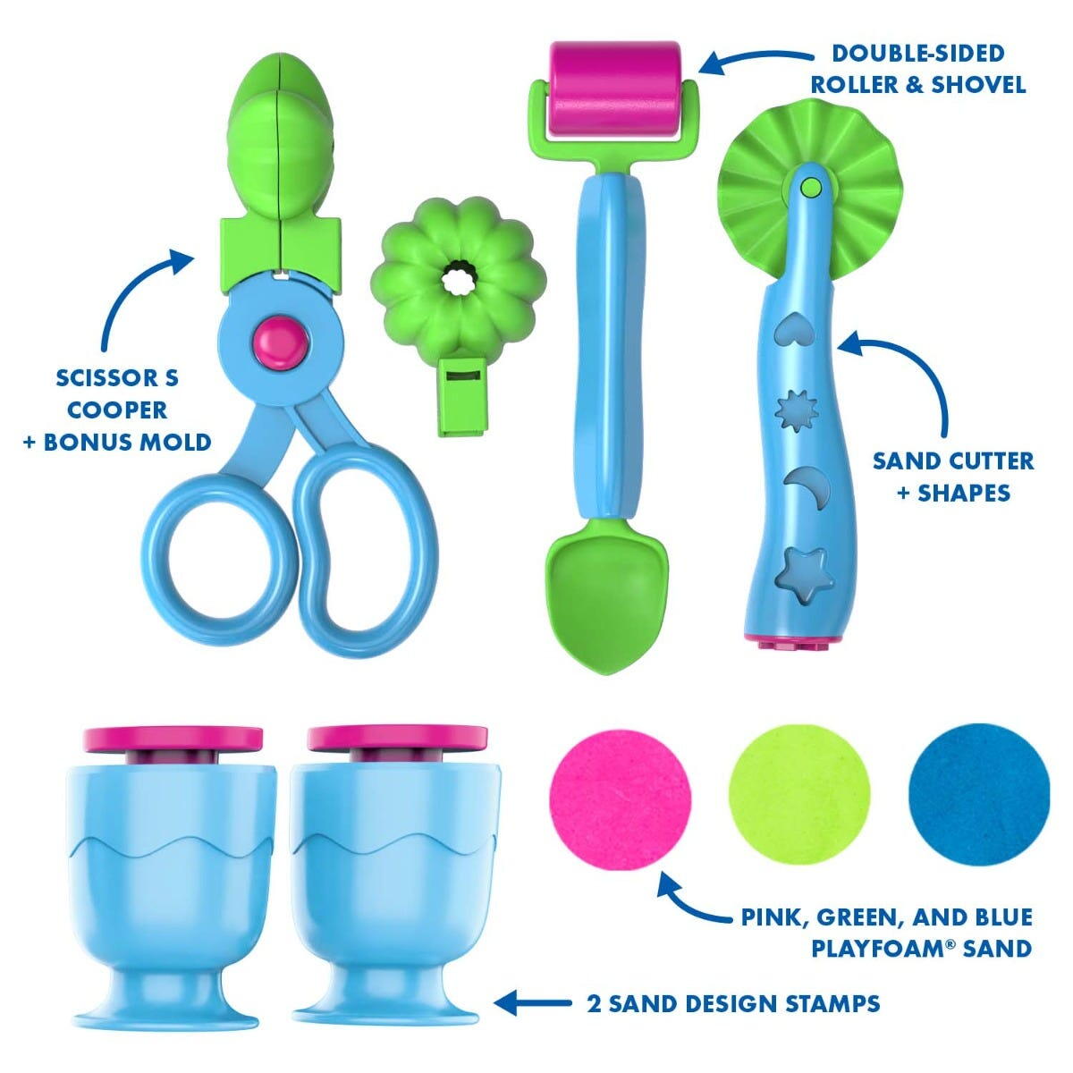 SET NISIP KINETIC CU ACCESORII - PLAYFOAM™ - EDUCATIONAL INSIGHTS (EI-2232) - Libelula Vesela - Jucarii