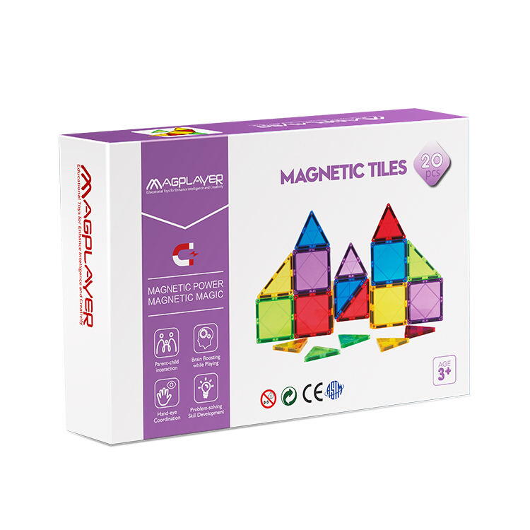 SET DE CONSTRUCTIE MAGNETIC 3D - 20 PIESE - MAGPLAYER (MPL-20) - Libelula Vesela - Jucarii