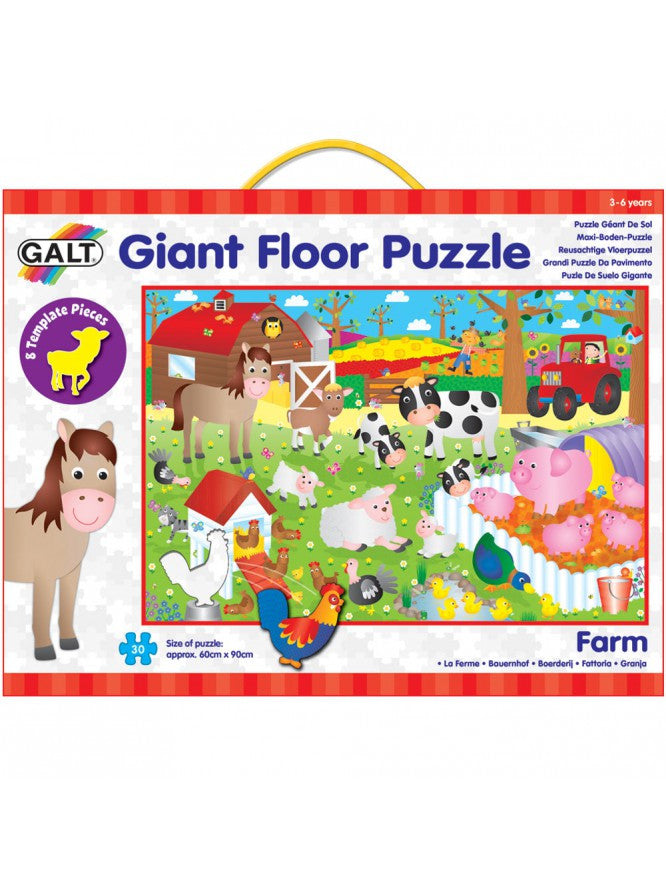 GIANT FLOOR PUZZLE: FERMA (30 PIESE) (A0857D) - Libelula Vesela - Jucarii