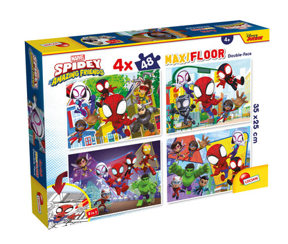 PUZZLE DE COLORAT MAXI - PAIENJENELUL MARVEL SI PRIETENII LUI UIMITORI (4 X 48 DE PIESE) - LISCIANI (L100378) - Libelula Vesela - Jucarii