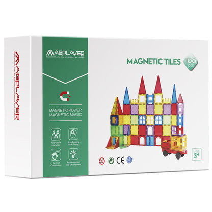 SET DE CONSTRUCTIE MAGNETIC 3D - 100 PIESE - MAGPLAYER (MPL-100) - Libelula Vesela - Jucarii