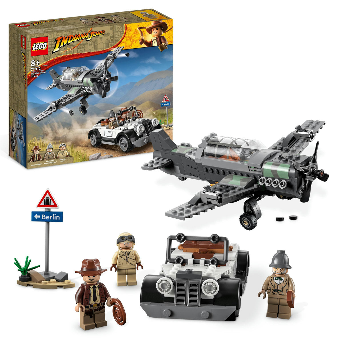 URMARIRE CU AVIONUL DE VANATOARE - LEGO INDIANA JONES - LEGO (77012) - Libelula Vesela - Jucarii