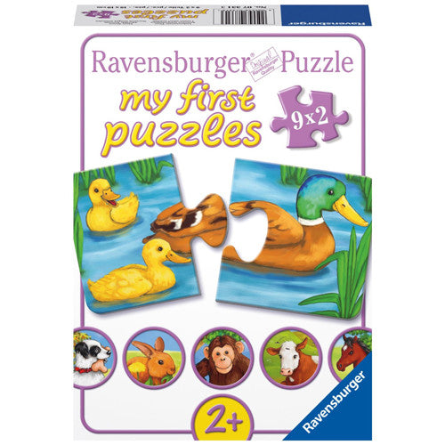 PUZZLE ANIMALE ADORABILE, 9X2 PIESE (RVSPC07331) - Libelula Vesela - Jucarii