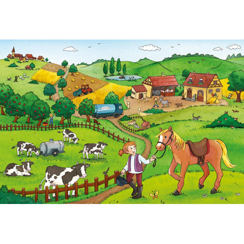 PUZZLE MUNCA LA FERMA, 2X12 PIESE (RVSPC07560) - Libelula Vesela - Jucarii