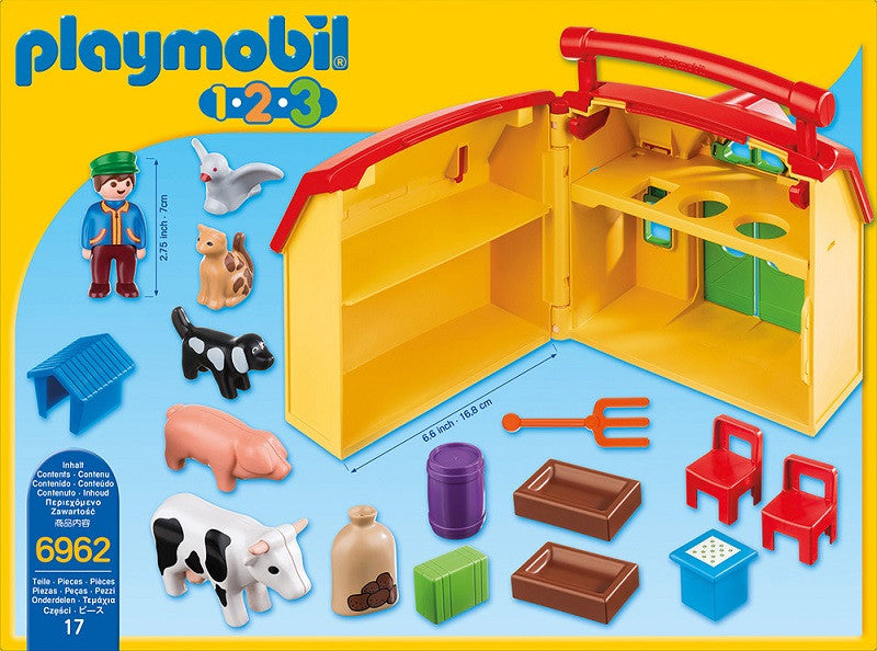 SET MOBIL FERMA - PLAYMOBIL 1.2.3 (PM6962) - Libelula Vesela - Jucarii