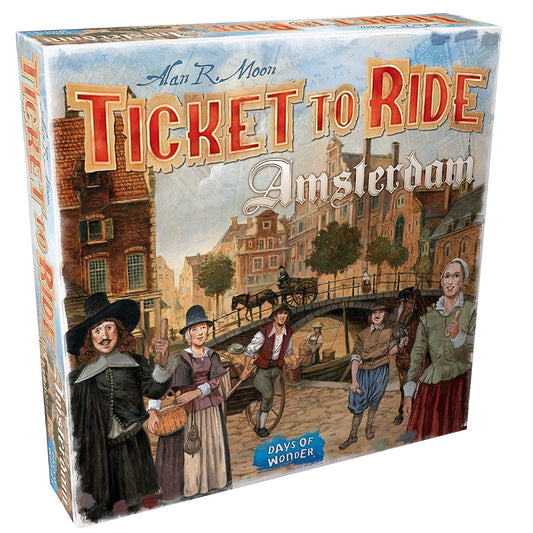 JOC DE SOCIETATE TICKET TO RIDE AMSTERDAM, LIMBA ENGLEZA - DAYS OF WONDER (720163) - Libelula Vesela - Jucarii